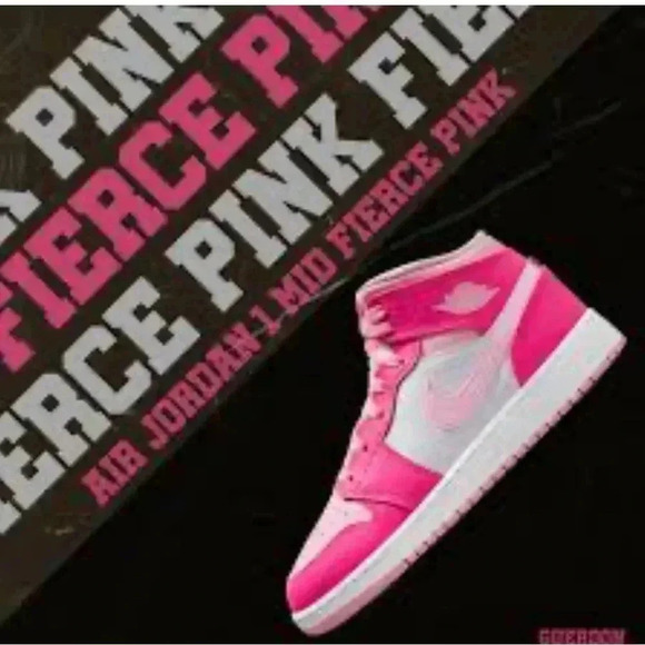 Jordan Other - Nike Air Jordan 1 Retro Mid Fierce Pink Kids Girls (FD8780-116)